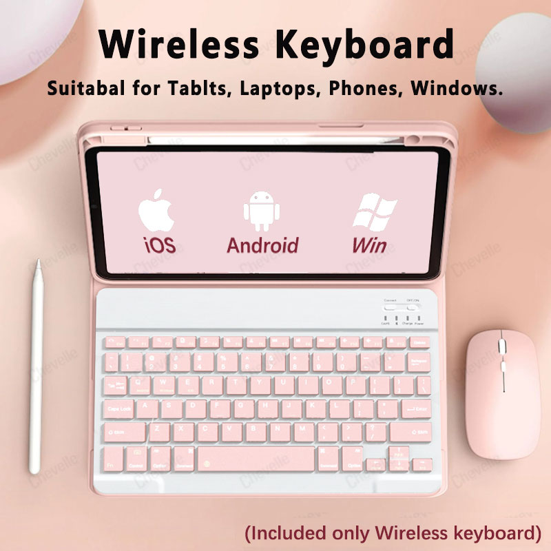 Tablet Accessories Keyboard - Teclado sem fio compatível com bluetooth