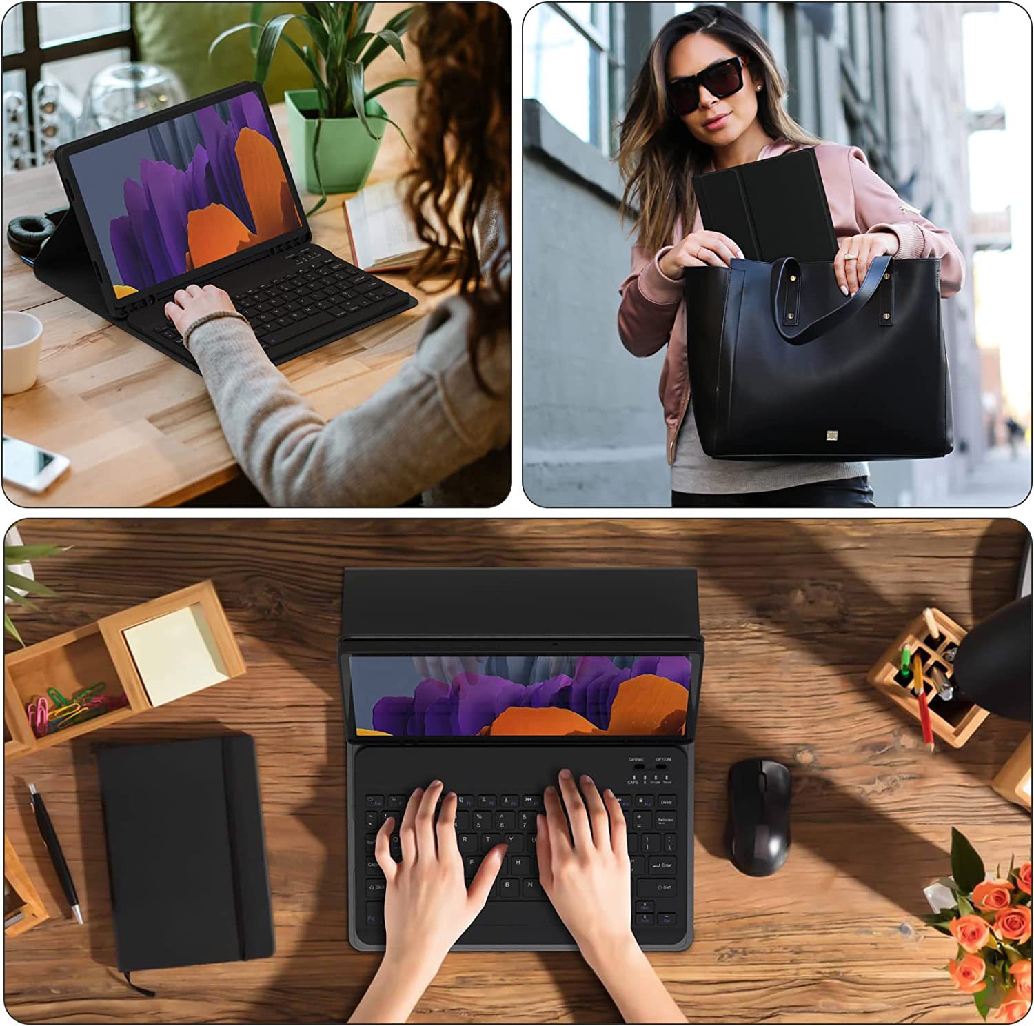 Capa para samsung galaxy tab s - Samsung Tablet Keyboard Accessories avaliação e preço