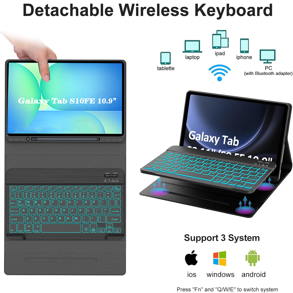 Capa para Samsung Galaxy Tab S - Samsung Tablet Keyboard Accessories avaliação e preço